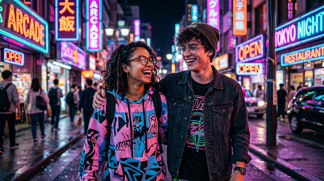 Girl and boy smiling in eyeglasses