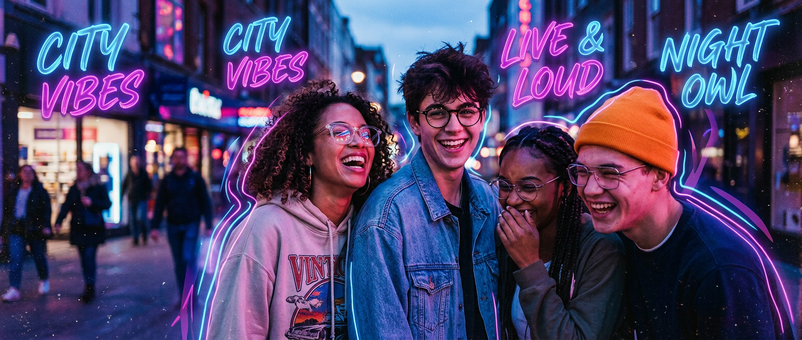 Teens laughing while wearing eyeglasses